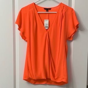 NWT!! Orange Banana Republic Faux Wrap Blouse